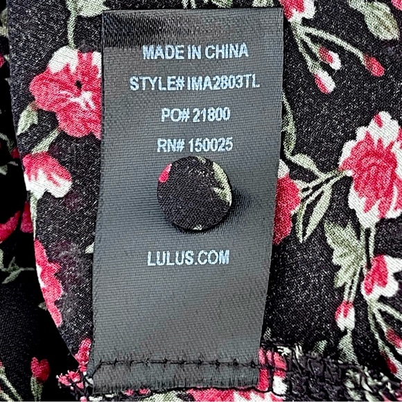 Lulus Boho Blouse Bell Sleeve with Crochet Lace Details Peplum Style High Neck - Picture 13 of 14